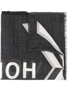 Undercover Logo Print Scarf - Black
