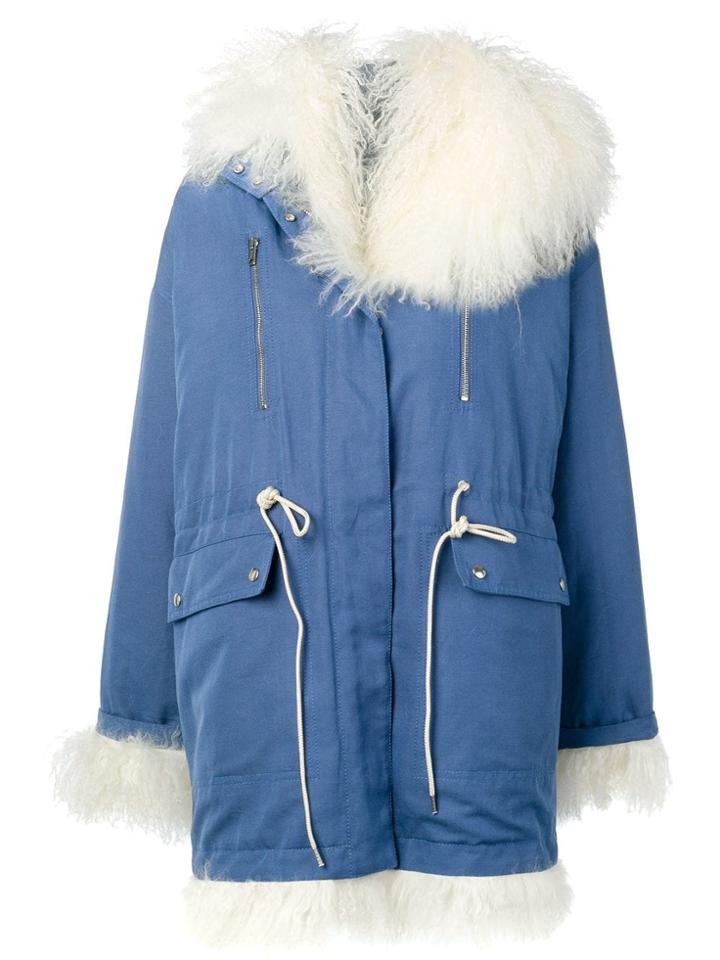 Calvin Klein 205w39nyc Oversized Hooded Parka - Blue