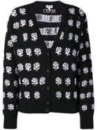 Kenzo Rose Print Cardigan - Black