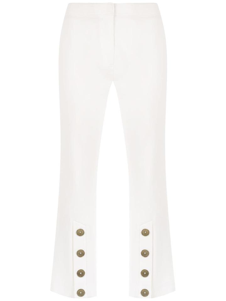 Nk Buttoned Cropped Pants - White