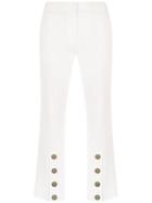 Nk Buttoned Cropped Pants - White