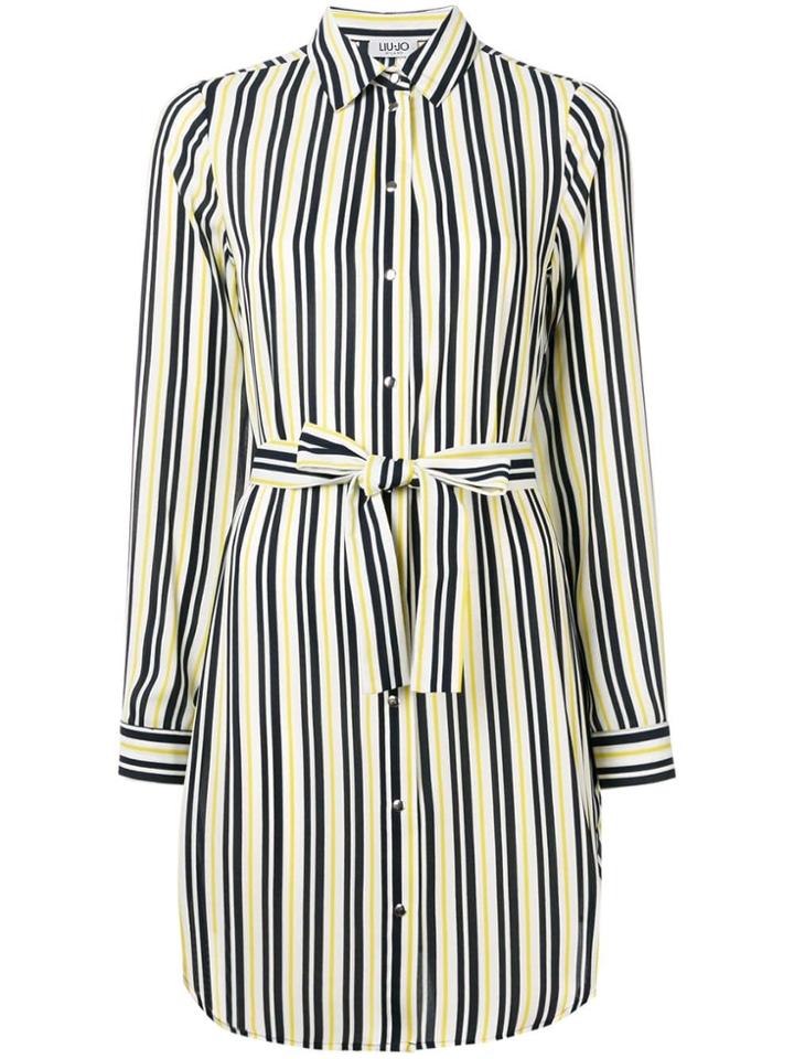 Liu Jo Striped Shirt Dress - Blue