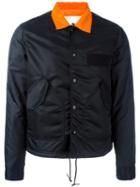 Ganryu Comme Des Garcons Contrast Collar Jacket, Men's, Size: 48, Black, Nylon/polyester