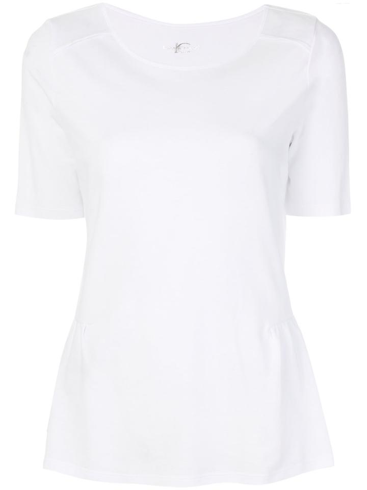Luisa Cerano Peplum T-shirt - White