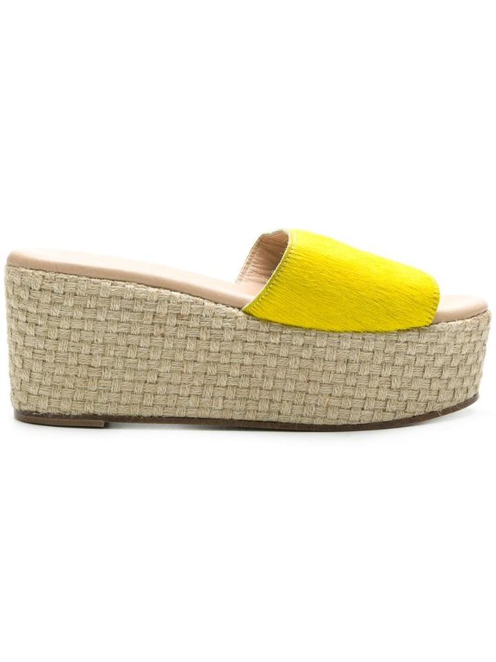 Solange Sandals Flat Wedge Sandals - Yellow