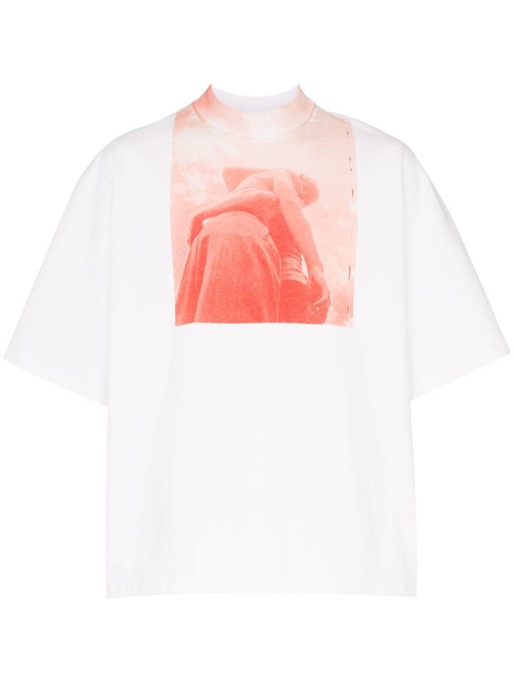 Jil Sander Graphic Print Cotton T-shirt - White