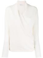 Philo-sofie Wrap Front Jumper - White