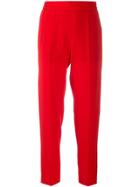 Etro Cropped Straight Leg Trousers - Red