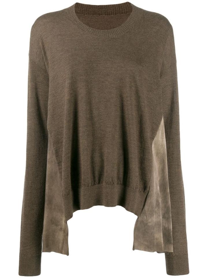 Uma Wang Panelled Sweater - Brown