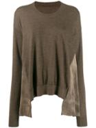 Uma Wang Panelled Sweater - Brown
