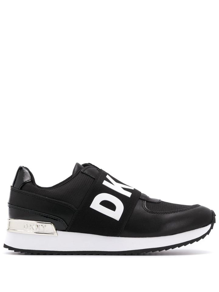 Dkny Logo Strap Sneakers - Black