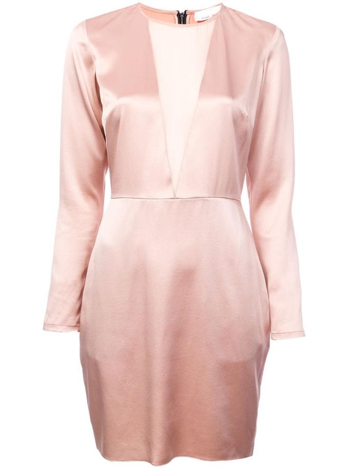 Fleur Du Mal Plunging Neck Mini Dress - Pink