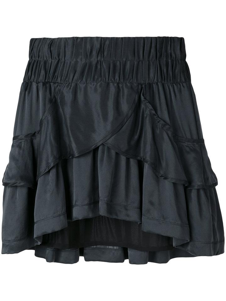 Iro - Deloro Mini Skirt - Women - Silk/polyester - 38, Black, Silk/polyester