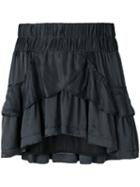Iro - Deloro Mini Skirt - Women - Silk/polyester - 38, Black, Silk/polyester