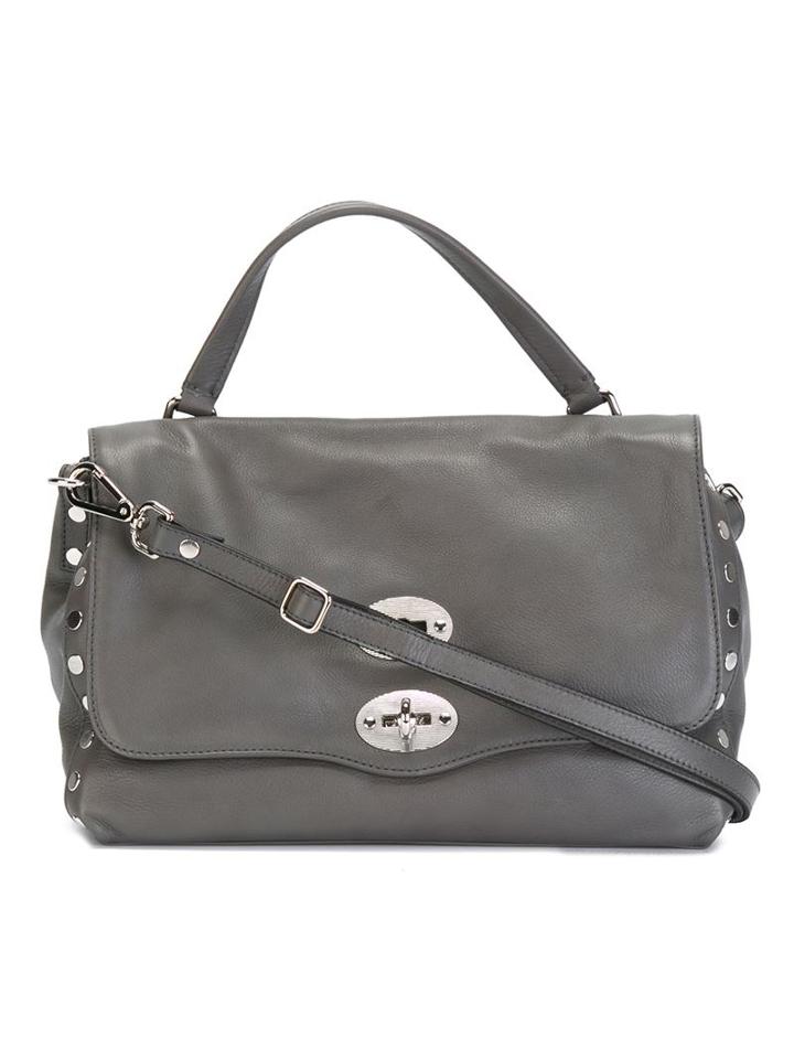 Zanellato Small 'postina' Satchel, Women's, Grey, Calf Leather