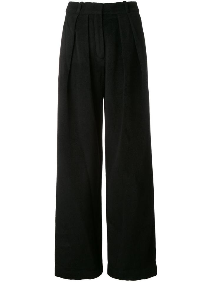 Jay Ahr High-waisted Palazzo Pants, Women's, Size: 34, Black, Nylon/rayon/angora/wool