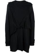 Rick Owens Draped Top, Men's, Size: Medium, Black, Cotton