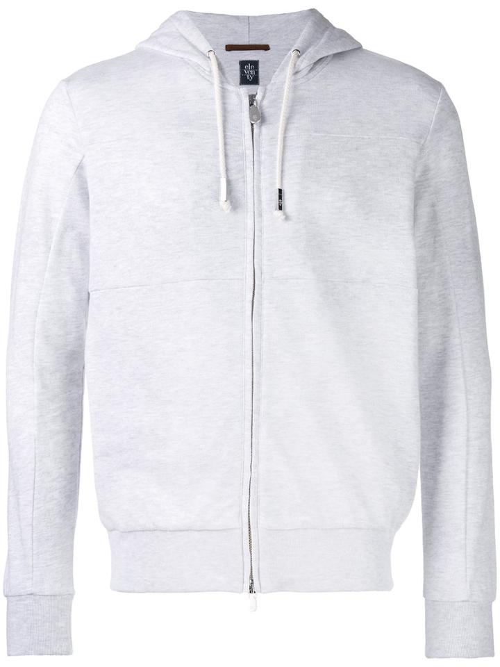 Eleventy Zipped Hoodie, Men's, Size: Small, Grey, Cotton