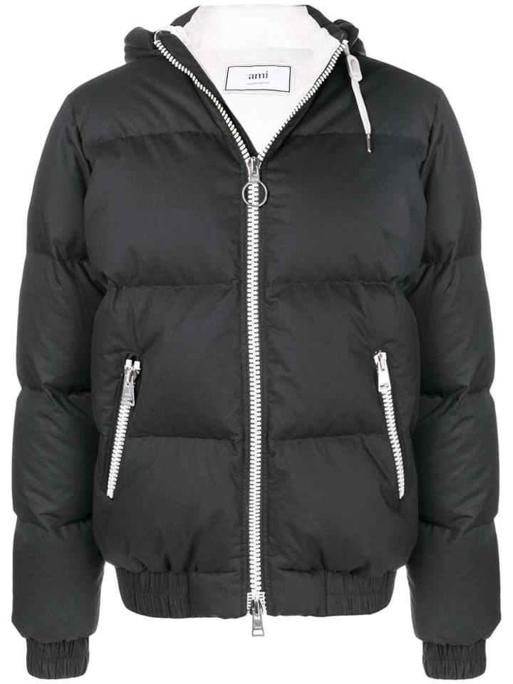 Ami Alexandre Mattiussi Hooded Down Jacket - Black