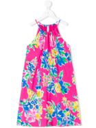 Ralph Lauren Kids - Floral Print Dress - Kids - Polyester/viscose - 10 Yrs, Pink/purple