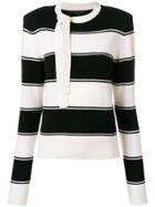 Marc Jacobs Horizontal Strip Sweater - White