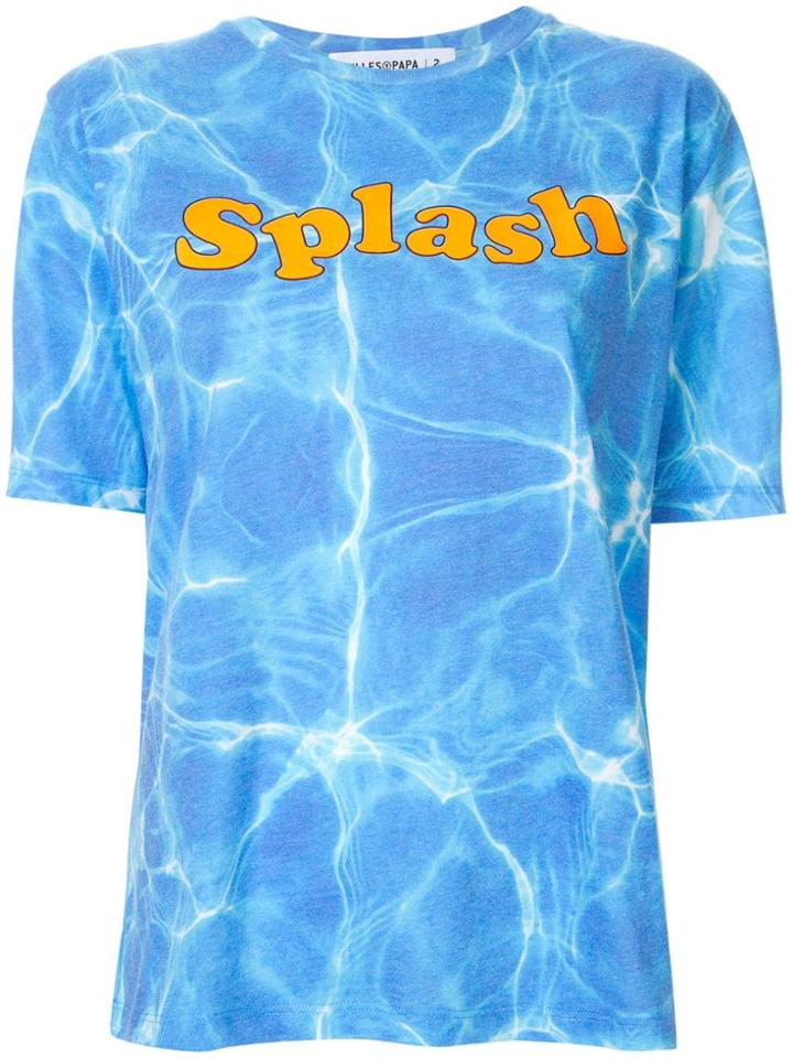 Filles A Papa Splash Print T-shirt - Blue