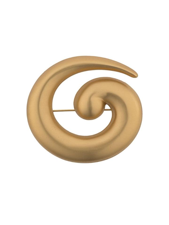 Monet Pre-owned 1960's Swirl Brooch - Gold