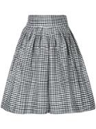 Bambah - Gingham Pleated Shorts - Women - Silk - 10, Black, Silk