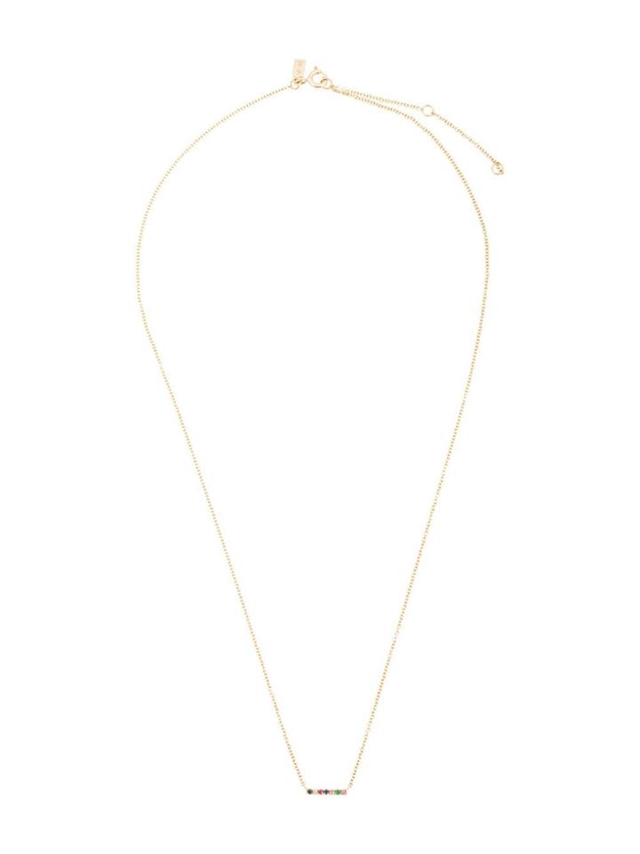 Ef Collection Rainbow Mini Bar Necklace - Gold