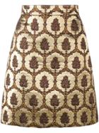 Gucci Jacquard Mini Skirt - Brown