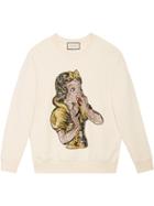 Gucci Sequin Snow White Sweatshirt - Nude & Neutrals