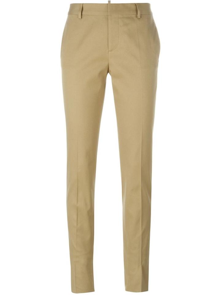 Dsquared2 Tailored Trousers, Women's, Size: 40, Nude/neutrals, Cotton/spandex/elastane/polyester