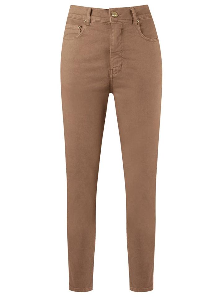 Amapô High Waisted Skinny Jeans, Women's, Size: 42, Brown, Cotton/elastodiene