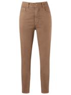Amapô High Waisted Skinny Jeans, Women's, Size: 42, Brown, Cotton/elastodiene