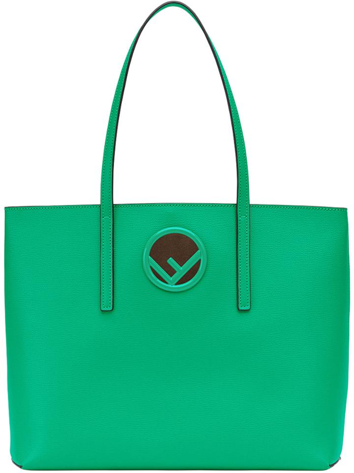 Fendi Logo Plaque Tote - Green