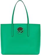 Fendi Logo Plaque Tote - Green