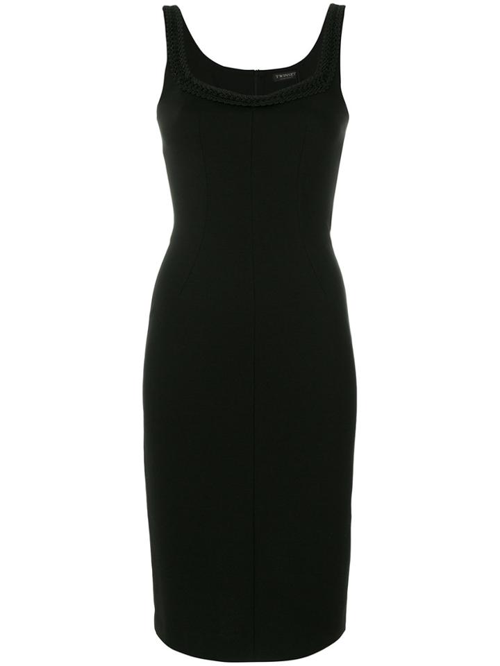 Twin-set Sleeveless Fitted Dress - Black