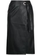 Cityshop Knee-length Wrap Skirt - Black