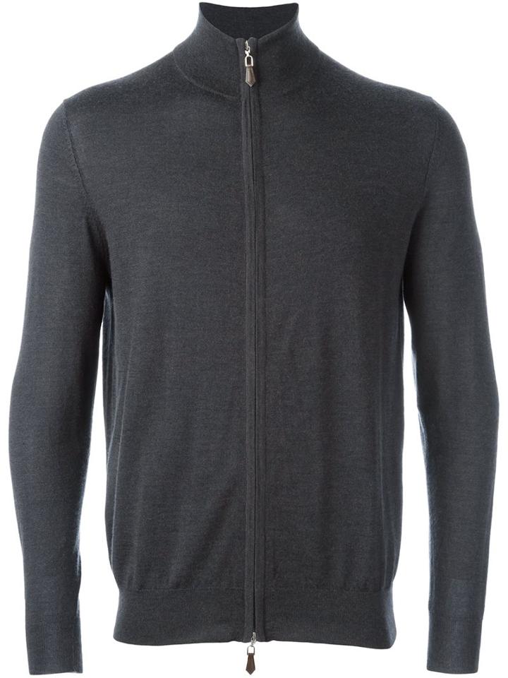 N.peal 'the Hyde Fg' Cardigan, Men's, Size: Large, Grey, Silk/cashmere