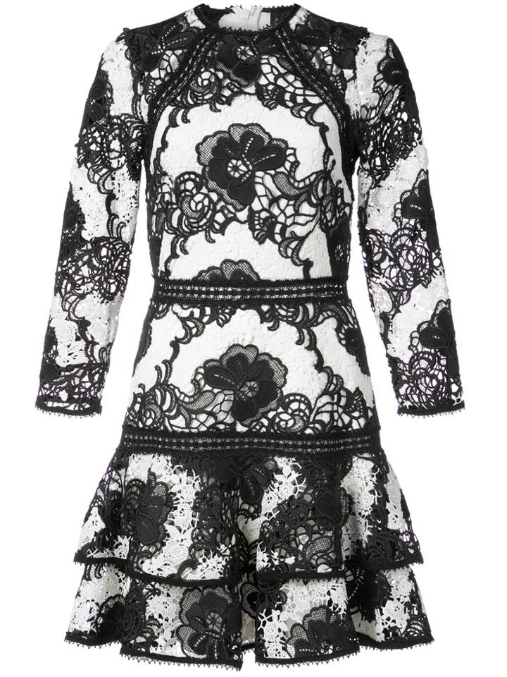 Alexis Lace Flared Dress - White