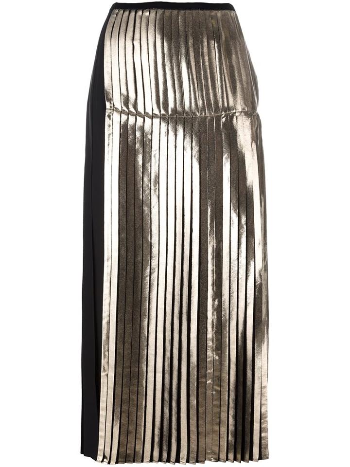 Stella Mccartney 'carmen' Pleated Skirt, Women's, Size: 38, Black, Acetate/viscose/aluminium