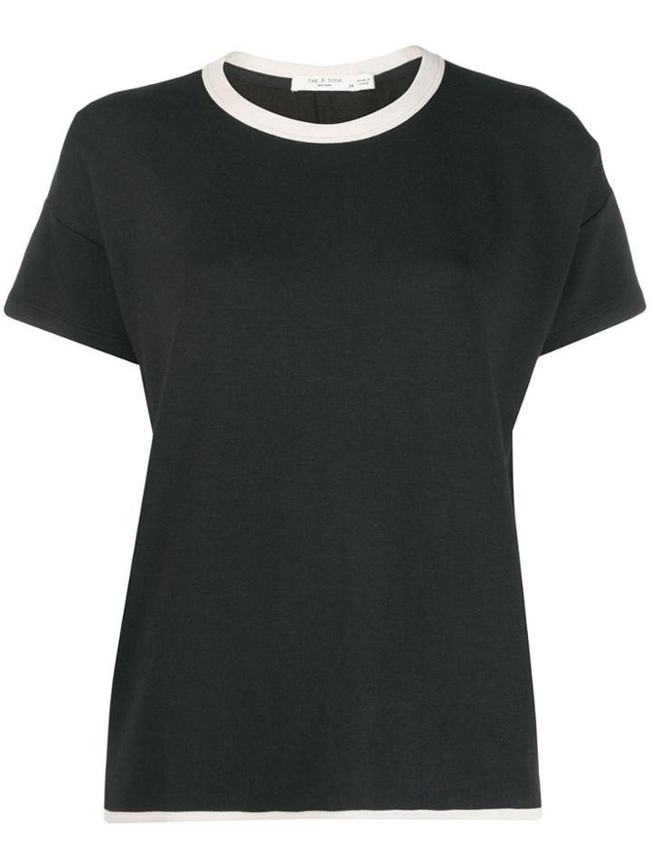 Rag & Bone Two-tone Boxy T-shirt - Black