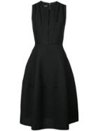 Narciso Rodriguez Polka Dot Midi Dress - Black