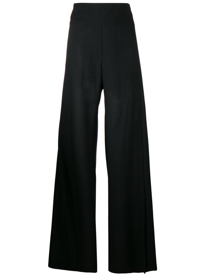 Ann Demeulemeester Slit Wide-leg Trousers - Black
