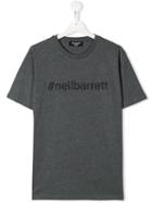 Neil Barrett Kids Hashtag Logo T-shirt - Grey
