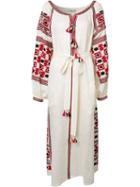 Vita Kin Native Stylised Dress, Women's, Size: Small, White, Linen/flax