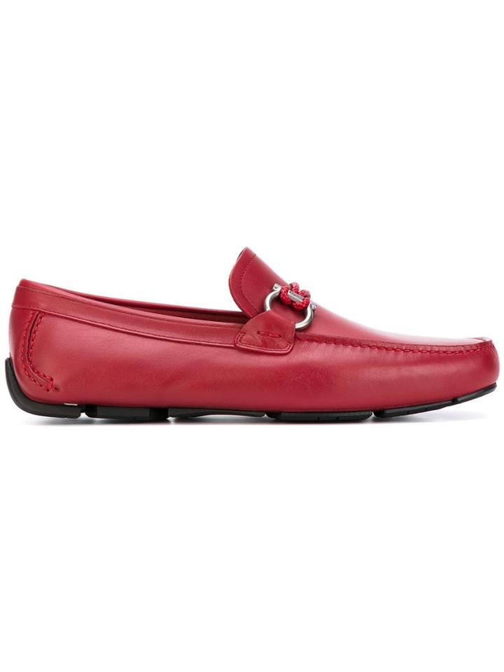 Salvatore Ferragamo Front Driver Moccasins - Red