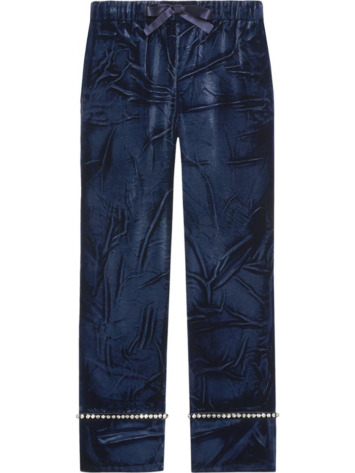 Gucci Velvet Pajama Pants - Blue