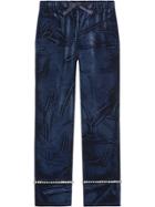 Gucci Velvet Pajama Pants - Blue