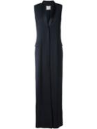 Lanvin Sleeveless Dress, Women's, Size: 38, Blue, Silk/polyester/wool